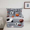 thumbnail image 5 of Erosebridal Balls Sports Lover Bedding Twin Comforter Set, Grey Down Comforter, Basketball Print Decor, Reversible 2pcs, 5 of 7