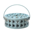thumbnail image 5 of Pebbuoy Iron Mosquito Coil Holder with Lid Round Fireproof Incense Holder Cat Claw Hollow Design Metal Insect Repellent Box for Home Office Camping, 5 of 7