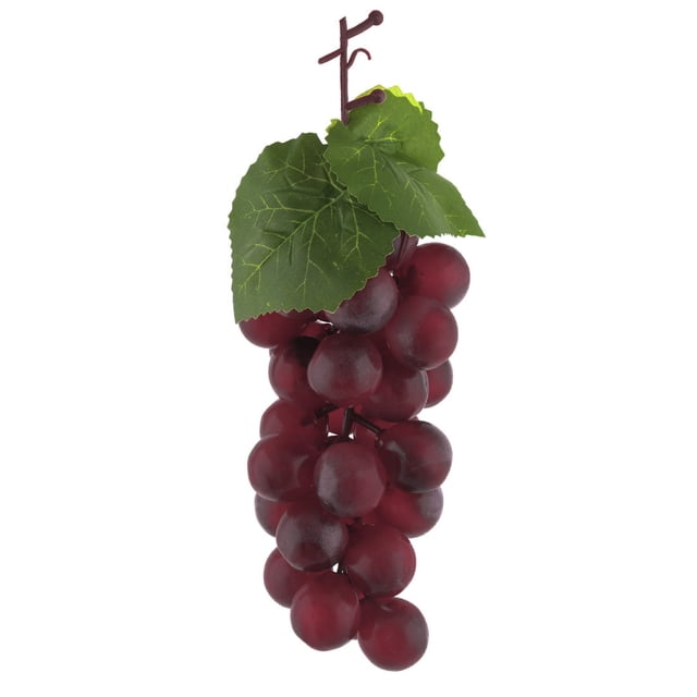 Unique Bargains Plastic Photo Prop Ornament Artificial Grape Designed Emulation Fruit Burgundy