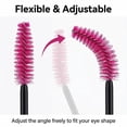 thumbnail image 5 of 50 Pcs Disposable Mascara Wands, Spiral Lash and Brow Brush Applicators with Plastic Handle, Rose Red Makeup Brush Tools for Eyelash and Eyebrow, 5 of 6