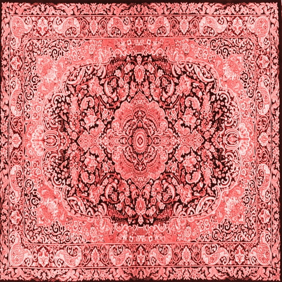 Ahgly Company Indoor Square Persian Red Traditional Area Rugs, 7' Square