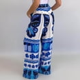 thumbnail image 4 of Idoravan Women's Plus Size Pants Clearance Fashion Women Casual Butterfly Printing Trousers High Waist Wide Leg Slim Straight Beach Pants, 4 of 8