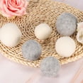 thumbnail image 4 of Unique Bargains 6 Packs Dryer Balls, 2 Inches Wool Dryer Balls for Dryer Laundry, White, 4 of 5