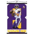 thumbnail image 3 of NFL Minnesota VIkings - Kirk Cousins 18 Wall Poster with Magnetic Frame, 22.375" x 34", 3 of 5