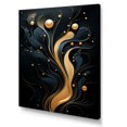 thumbnail image 2 of Designart "Golden Minimalistic Line Art in Black and Gold I" Abstract Canvas Wall Art - Modern Gold Abstract Entryway Wall Art, 2 of 6