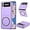 Purple, variant on Magnetic Phone Case for Samsung Galaxy Z Flip3 Compatible for Magsafe, Military-Grade Shockproof Protective Case with Built-in Magnet Circle for Samsung Galaxy Z Flip 3, MS Black