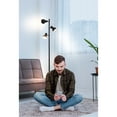 thumbnail image 1 of Brightech Ethan Mid Century Modern 3 LED Light Standing Tree Floor Lamp, Black, 1 of 6