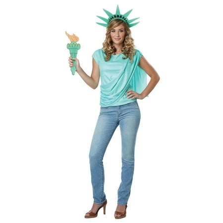 Miss Liberty Costume Statue of USA United States of America Shirt Crown
