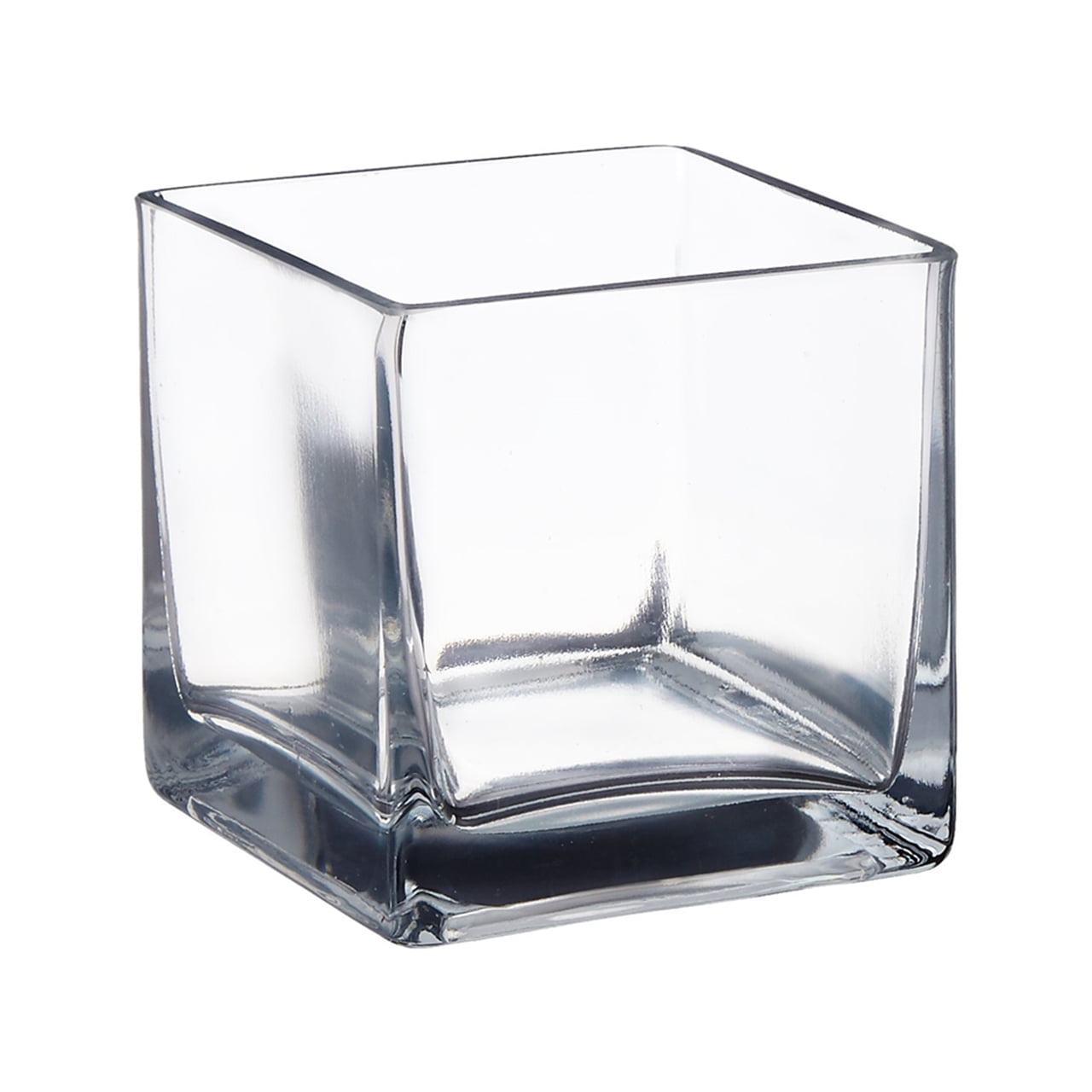 8" x 8" x 8" Oversize Centerpiece 8 Inch Clear Large Square Glass Vase Cube 
