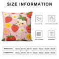 thumbnail image 6 of COMIO  2 Pcs Pillow Cover Pink Strawberry Throw Pillow Case Cute Decor for Home Sofa Couch Double Sided Pattern Soft Pillowcase, Cute Strawberry, 6 of 6