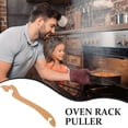 thumbnail image 6 of Masteelf 1Pcs Simple Design Wood Stainless Steel Multi Functional Oven Rack Puller for Kitchen Tool, 6 of 8