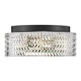 thumbnail image 2 of Elle 2 - Light Black Modern / Traditional - LED Steel Flush Mount Light, 2 of 7