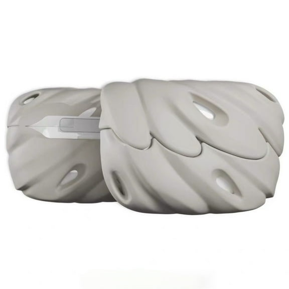 Shell Vanguard Silicone Shell Shape Headphone Case for Apple AirPods Pro (1st and 2nd generation)-Beige