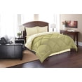 thumbnail image 1 of Silky Soft - Goose Down Alternative Reversible Comforter Set, Full/Queen, Sage/Cream, 1 of 1