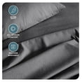 thumbnail image 4 of Split King Sheet Set - 1800 Ultra-Soft Microfiber Bed Sheets - Double Brushed - Deep Pockets - Easy Fit - 5 Piece Set - Bed Sheets (Split King, Heathered Grey), 4 of 9