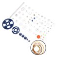 thumbnail image 2 of 80pcs Plastic Gears Set Single Double Reduction Gear Worm Gear Robot Parts, 2 of 7