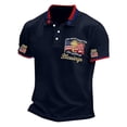 thumbnail image 5 of EliteGoogv Men Polo Shirt Patriotic Commemorative Graphic Print Short Sleeve Collared Shirt For Men 4th of July Outfit 250th Independence Day Navy XL, 5 of 6