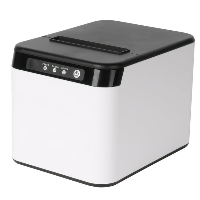 80mm Receipt Printer ESC/POS Thermal Printer Desktop Direct Print USB+LAN Connection High Efficiency with Auto Cutter Large Paper Bin for Shipping Business Restaurant Kitchen Supermarket Store Home
