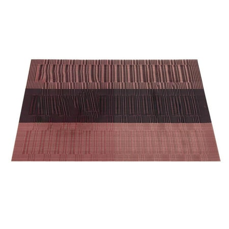 

Farfi Table Placemat Breathable Heat-resistant PVC Gradient Design Bowl Mat for Dining Room (Wine Red)