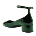 thumbnail image 3 of FSJ Women Comfortable Chunky Block Low Heel Pumps Round Closed Toe Ankle Strap Adjustable Buckle Office Work Church Dressy Shoes Size 12 Green, 3 of 4