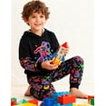 thumbnail image 3 of Lanbubble Toddler Boys 2-Piece Outfit 3D Print Long Sleeve Sweatshirt Hoodie and Jogger Pants Set for Ages 2-6T, Casual Matching Clothes, 3 of 8