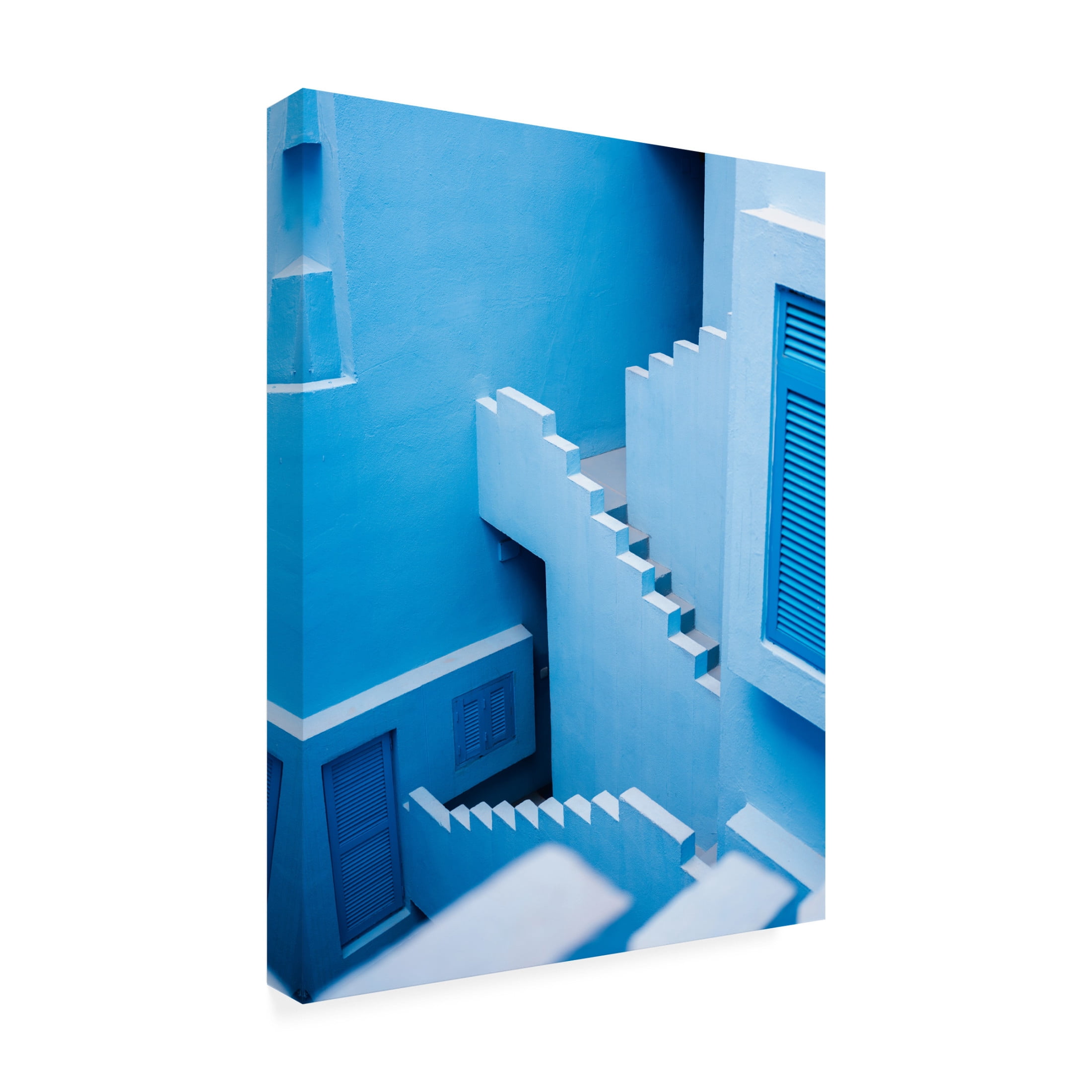 Trademark Fine Art Raisa Zwart La Muralla Roja Blue Canvas Wall Art