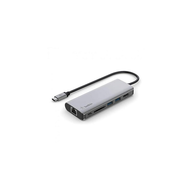USB-C Multiport Adapter, 4K HDMI, USB-A, Ethernet, PD Charging