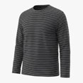 thumbnail image 2 of UAYOTSE Boys Crew Neck Long Sleeve Striped Shirt Soft Breathable Casual Layering Tee for Kids Daily Outfit, 2 of 9