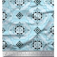 thumbnail image 3 of Soimoi Silk Fabric Damask Ethnic Print Fabric by the Yard 42 Inch Wide, 3 of 3