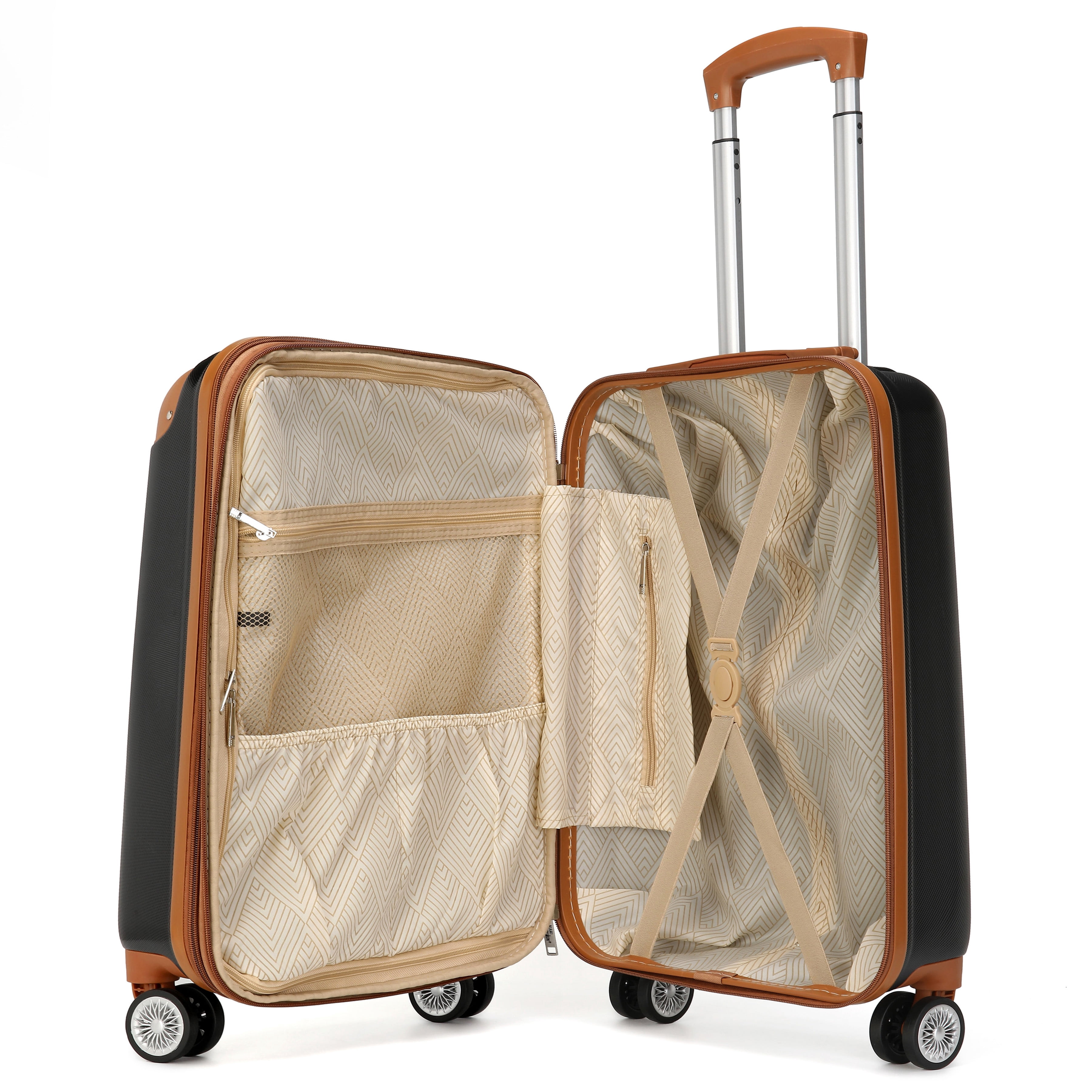 Miami CarryOn Collins 3 Piece Expandable Spinner Luggage Set (Pink