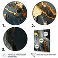 thumbnail image 3 of Designart "Abstract Marble Granite in Grey and Gold II" Abstract Canvas Wall Art - Modern Gold Marble Bedroom Canvas Wall Art, 3 of 6