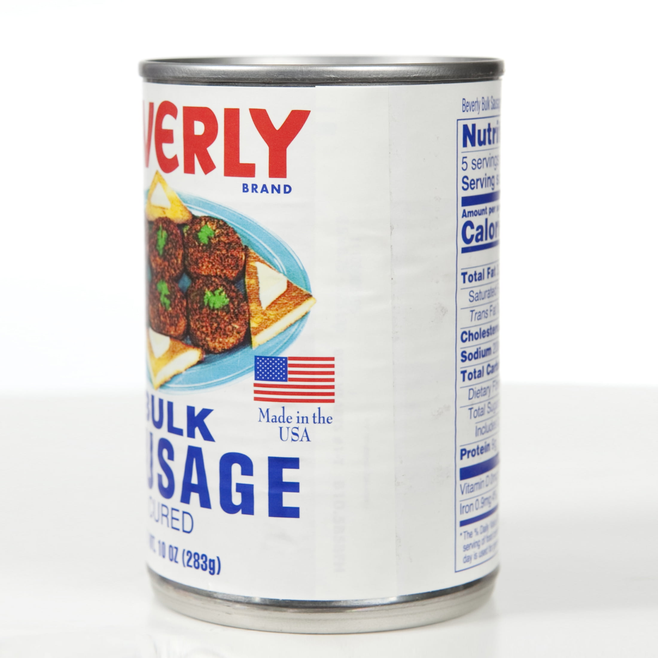Beverly Bulk Sausage, Cured, 10 oz Shelf-Stable Can – Pantry Staple