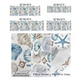 thumbnail image 2 of Curtain Valance for Windows Nautical Beach Shells Starfish Seamless Kitchen Valances Rod Pocket Short Curtains,Summer Coastal Window Treatment Panel for Living Room Bathroom Bedroom 60x18in, 2 of 8