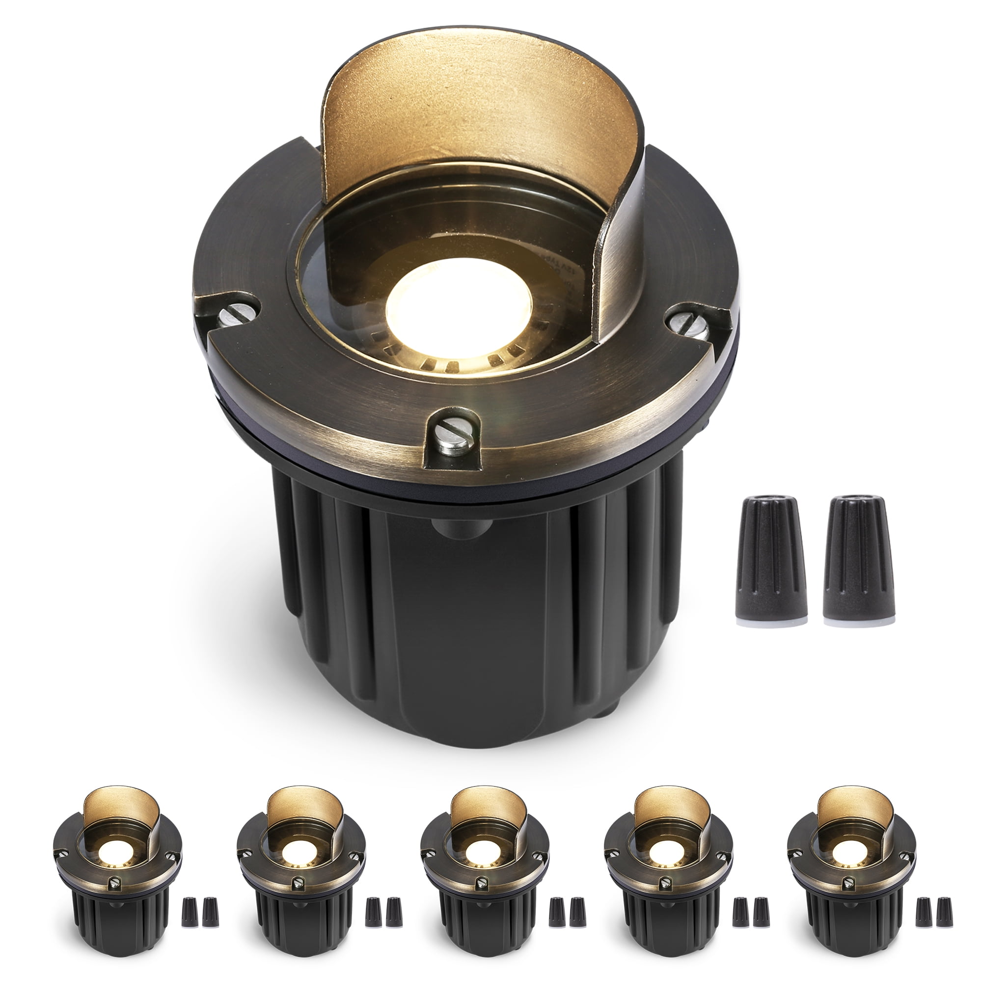 Gardenreet Solid Brass Well Lights Low Voltage, Waterproof Outdoor 12V