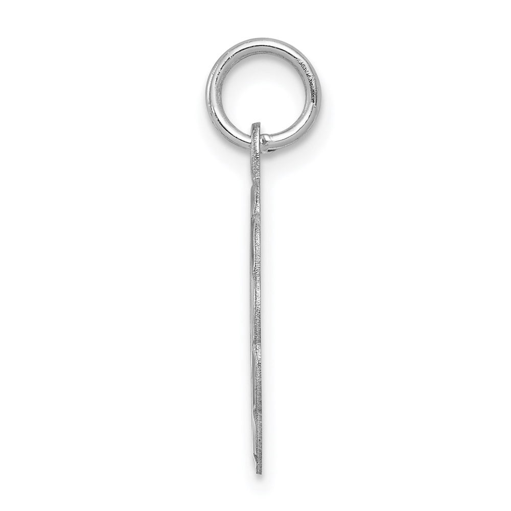 Auriga 925 Sterling Silver Rhodium-plated Brocaded Letter D Initial Charm for Women (L-22 mm, W-16 mm)