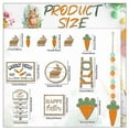 thumbnail image 2 of Fiudx Bandeja Decorativa de Pascua con Niveles, Juego de 13 Letreros de Madera, Diseños de Zanahorias y Conejitos de Madera Natural, Ideal para La Decoración Primaveral Del Hogar, Decoración Festiva, 2 of 7