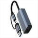 thumbnail image 2 of Adaptador Ethernet Gigabit USB Tipo-C para Transferencia de Datos de 1000 Mbps, RJ45, para Disco Duro Portátil, Consola de Juegos, 2 of 6