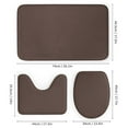 thumbnail image 3 of Shower Curtain Set 4 Piece include Shower Curtain and Rugs and Non Slip U Shaped Toilet Rugs Luxury Bathroom Decor Dark Liver Horses, 3 of 5