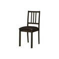 thumbnail image 2 of Dining Chair Of 2, Upholstered Side Chairs With Brown Leather-like Texture Seat Open Slat Back, Wood Legs, Transitional For Room, Supportive Foam Back Cushion, 2 of 6