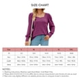 thumbnail image 5 of Top de punto con escote cuadrado, mangas largas abullonadas y puños abotonados para mujer en color rojo rosa XXL, 5 of 5