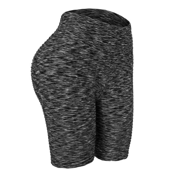 Biker Shorts for Women, High Waisted Tummy Control Soft Workout Shorts for Yoga Athletic Running Cycling, Black, S