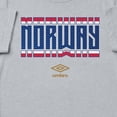 thumbnail image 2 of Umbro Men's Norway Stacked Soccer T Shirt (Grey Heather, S-XXXL), 2 of 4