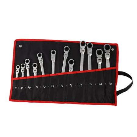 

A Set Of For Car Repair Adjustable Combination Nut Wrench With Ratchet Box End Open Spanner Auto Repair Hand Set