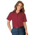 thumbnail image 1 of BlueGeneration Ladies S/S Light Weight Poplin Shirt - Burgundy Small Solid, 1 of 1