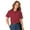 Burgundy, variant on BlueGeneration Ladies S/S Light Weight Poplin Shirt - Maize Large Solid