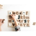 thumbnail image 3 of Creative Beginning Wooden Lowercase Alphabet Puzzle for Kids Ages 3-5 with Tracers & Chalkboard Base, ABC Learning Blocks Printing and Letter Matching Educational Toy, 3 of 9