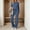 Blue, variant on Two Piece Lounge Set Women Ribbed Knit Travel Outfit Wrinkle-Resistant Relaxed Fit
