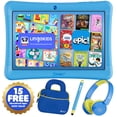 thumbnail image 2 of (2 pack) Contixo K102 Kids Tablets Bundle, Educational Tablets for Kids with Case, Stylus, Headphones, and Bag, 10”, Blue, 2 of 11