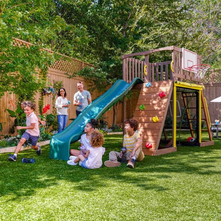 KidKraft All-in-One Sports Adventure Wooden Outdoor Playset with