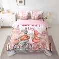 thumbnail image 2 of Feelyou Romantic Paris Gnome Comforter Set 7pcs, Valentine's Day Queen Bedding Sets, 2 of 8
